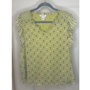 Rachel Zoe Woman's V-Neck Chiffon Boho Blouse